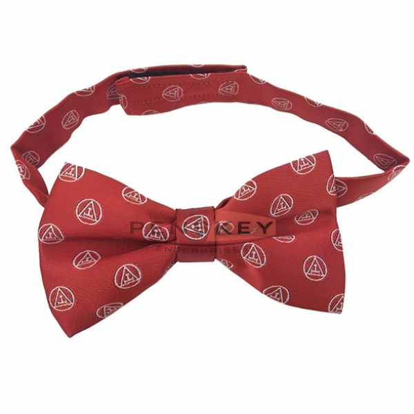 Masonic RA Bow Tie with Tau Red & White
